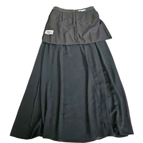 BCBGeneration Skirt Womens 10 Black 1/2 Lined Midi Sheer Lace Fairy Whimsigoth - Picture 10 of 16